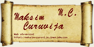 Maksim Ćuruvija vizit kartica